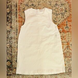 Hyacinth House Sleeveless Cream Bitsy Mini Dress with Polished Gold Buttons